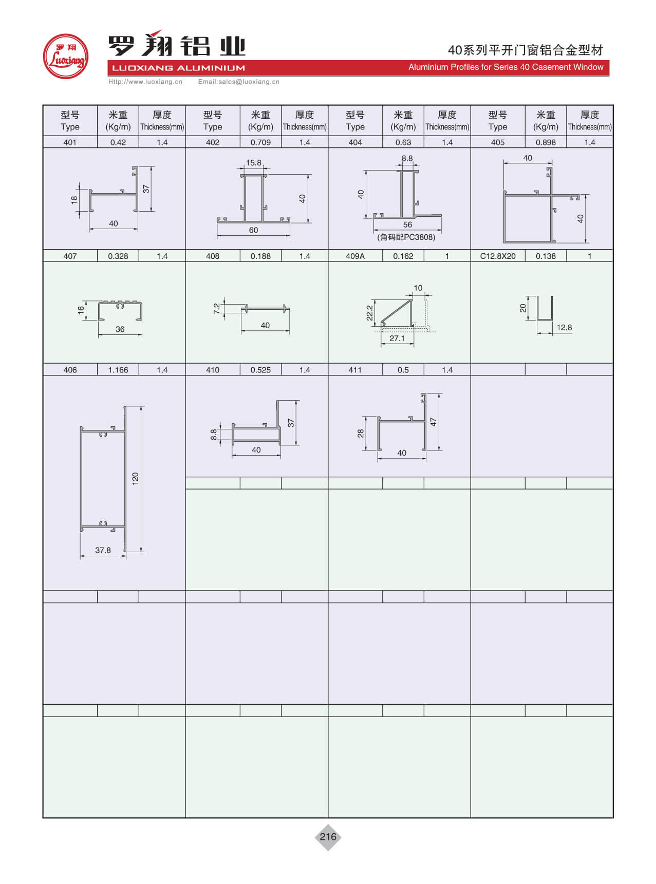 40系列平開(kāi)窗