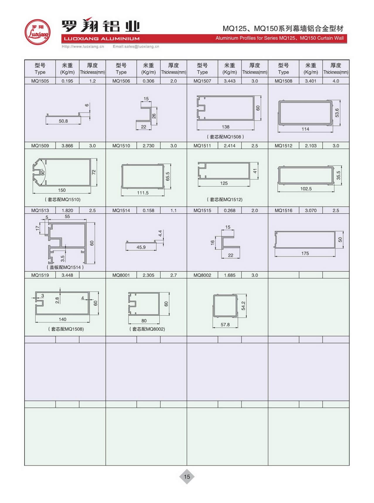 MQ125、MQ150系列幕墻