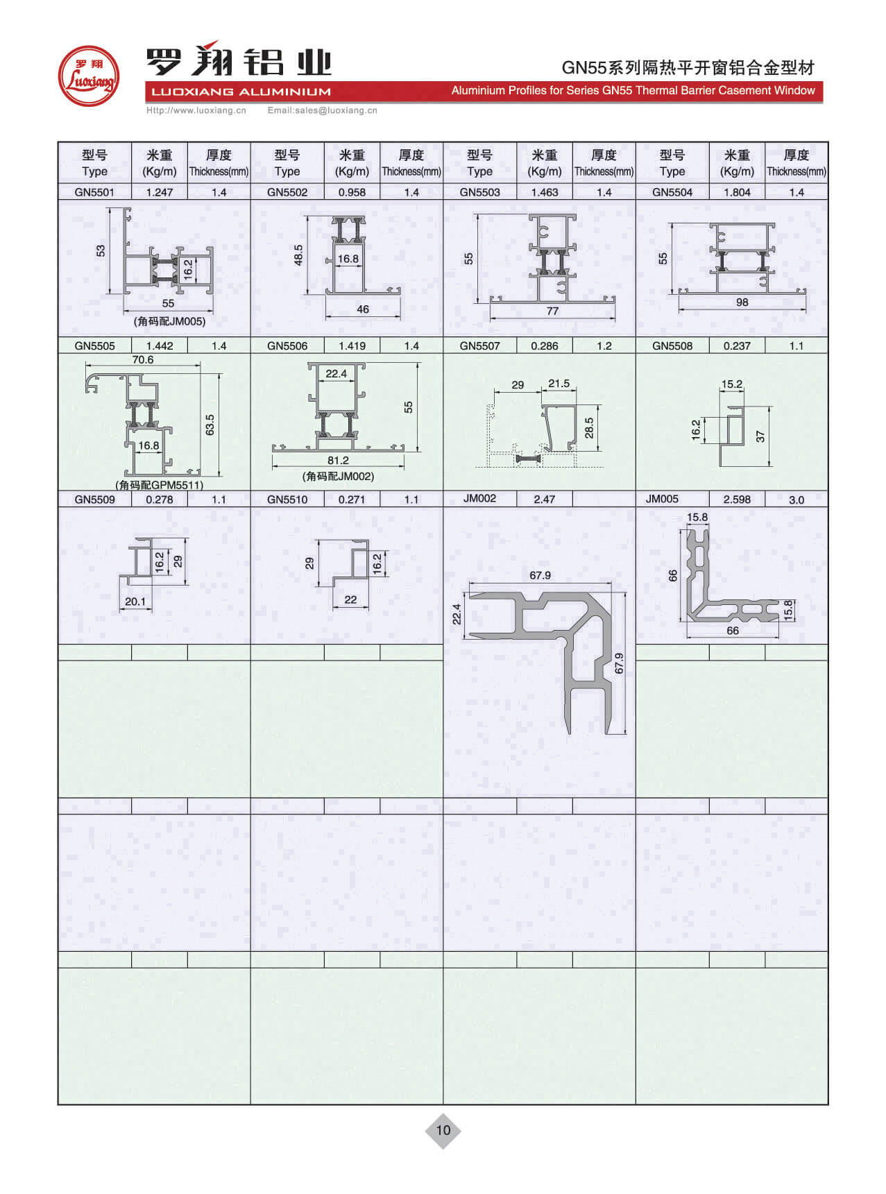 GN55系列隔熱平開(kāi)窗