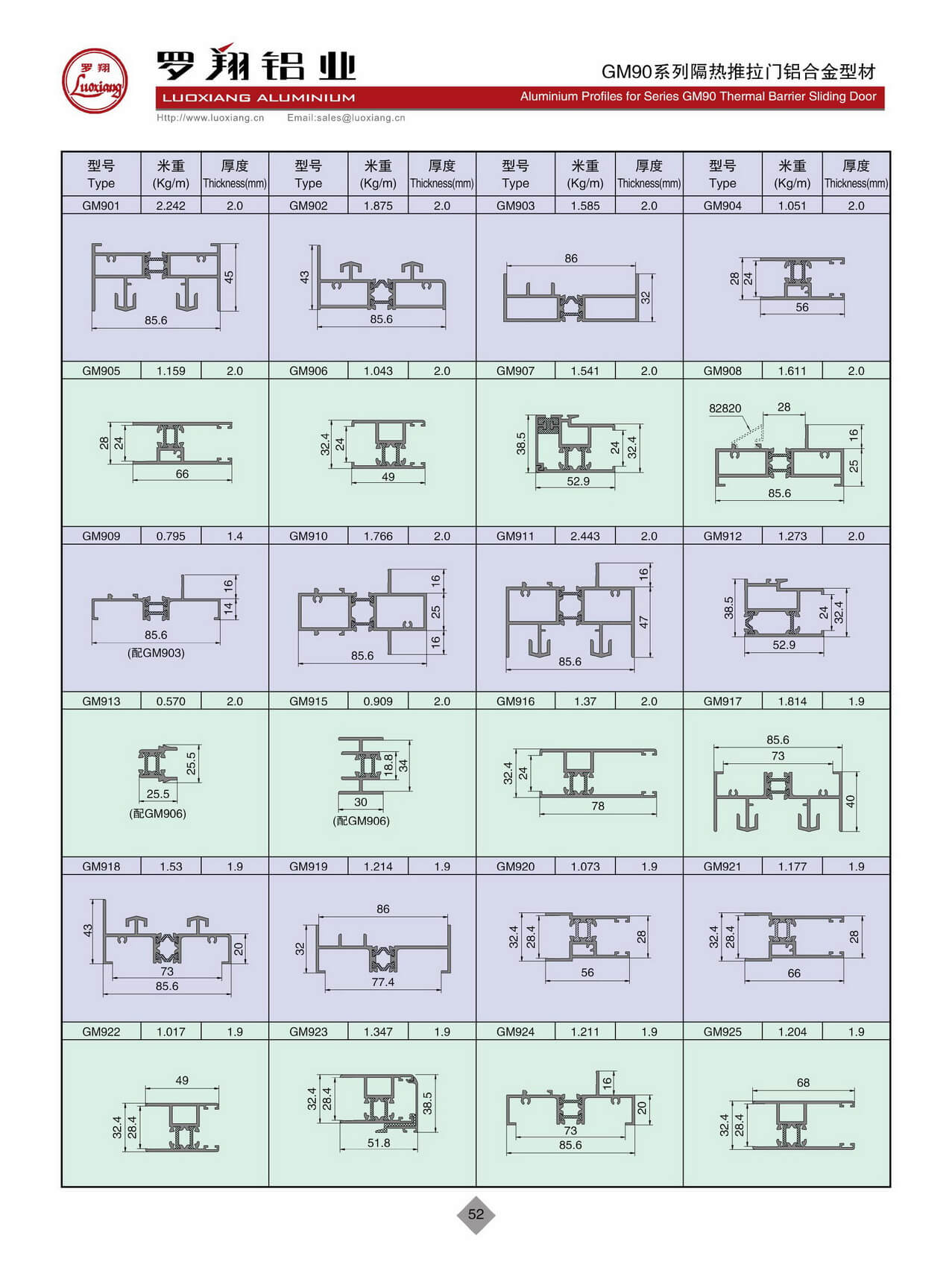 GM90系列隔熱推拉門(mén)
